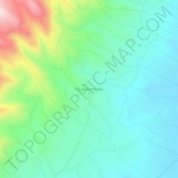 Mappa topografica Muellamues, altitudine, rilievo