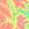 Mappa topografica 甘孜藏族自治州, altitudine, rilievo