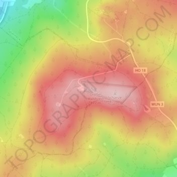 Mappa topografica Teufelstisch, altitudine, rilievo