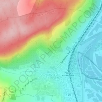 Mappa topografica Les Surennes, altitudine, rilievo