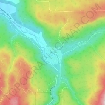 Mappa topografica Glen Avon, altitudine, rilievo