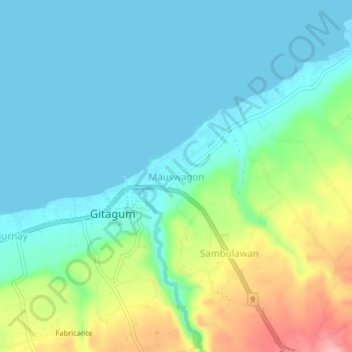 Mappa topografica Mauswagon, altitudine, rilievo