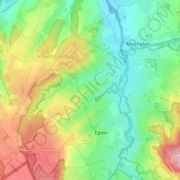 Mappa topografica Schweiberg, altitudine, rilievo