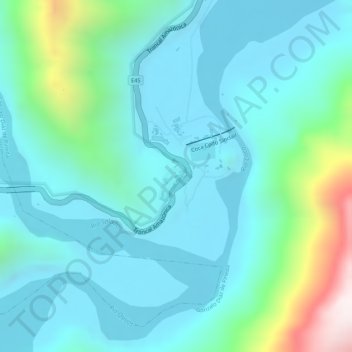 Mappa topografica El Salado, altitudine, rilievo