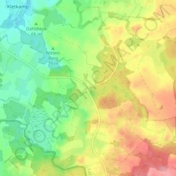 Mappa topografica Grimmelsberg, altitudine, rilievo