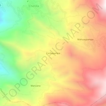 Mappa topografica Cochapampa, altitudine, rilievo