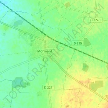 Mappa topografica Cité Loheac, altitudine, rilievo