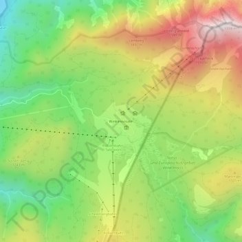Mappa topografica Winklmoosalm, altitudine, rilievo