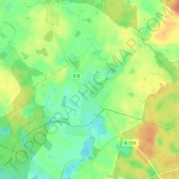 Mappa topografica Lübzin, altitudine, rilievo