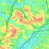 Mappa topografica Woodlawn, altitudine, rilievo