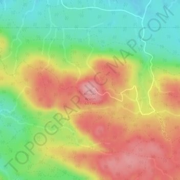 Mappa topografica Mount Arvon, altitudine, rilievo