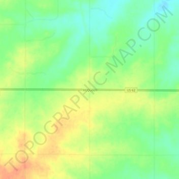 Mappa topografica McQueen, altitudine, rilievo