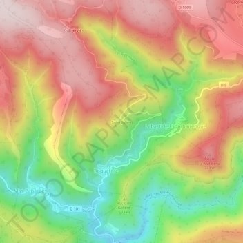 Mappa topografica Saint-Julien, altitudine, rilievo