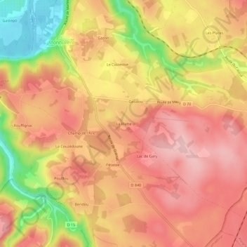 Mappa topografica La Blatte, altitudine, rilievo
