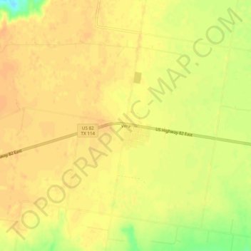 Mappa topografica Vera, altitudine, rilievo