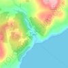 Mappa topografica Claonaig, altitudine, rilievo