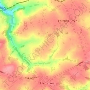 Mappa topografica Reawla, altitudine, rilievo