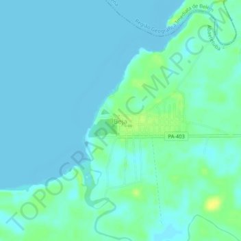 Mappa topografica Beja, altitudine, rilievo