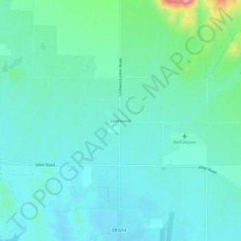Mappa topografica Lockwood, altitudine, rilievo