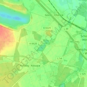 Mappa topografica Belten, altitudine, rilievo