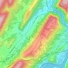 Mappa topografica La Vale, altitudine, rilievo