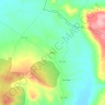 Mappa topografica Casillas, altitudine, rilievo