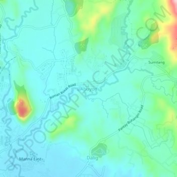 Mappa topografica Abuyod, altitudine, rilievo