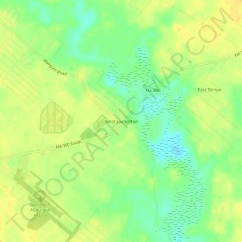 Mappa topografica West Livingston, altitudine, rilievo