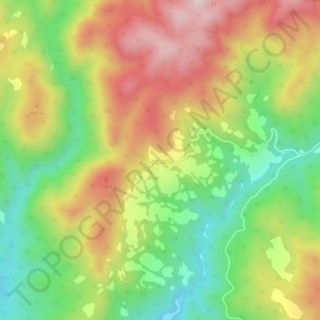 Mappa topografica Söğütlü, altitudine, rilievo