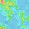 Mappa topografica 將軍澳, altitudine, rilievo