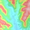Mappa topografica Dawson, altitudine, rilievo