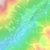 Mappa topografica Veyne, altitudine, rilievo