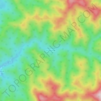 Mappa topografica Ban Mae Loe, altitudine, rilievo