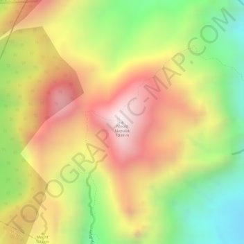 Mappa topografica Mount Napulak, altitudine, rilievo