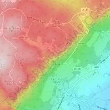 Mappa topografica Völlerinquelle, altitudine, rilievo