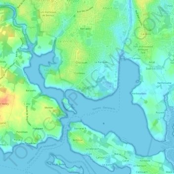 Mappa topografica La Pointe Des Émigrés, altitudine, rilievo