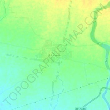 Mappa topografica Chinawal, altitudine, rilievo