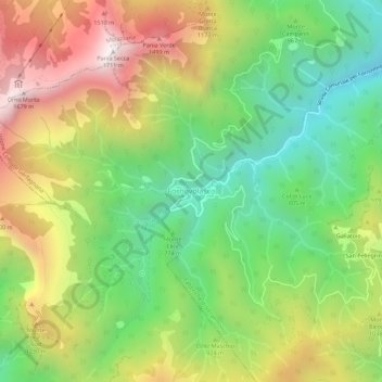 Mappa topografica Fornovolasco, altitudine, rilievo