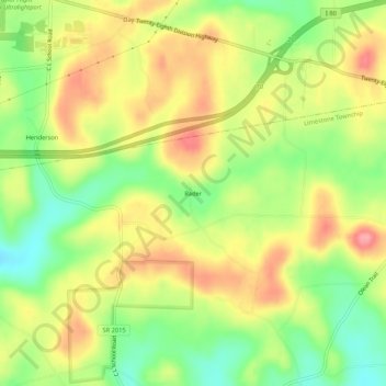 Mappa topografica Rader, altitudine, rilievo