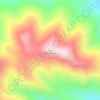 Mappa topografica Morocho, altitudine, rilievo