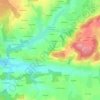 Mappa topografica Kervallée, altitudine, rilievo