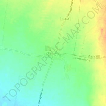Mappa topografica Chiquitoy, altitudine, rilievo