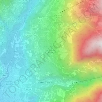 Mappa topografica St. Georgen, altitudine, rilievo