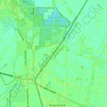 Mappa topografica Hahnentange, altitudine, rilievo