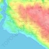 Mappa topografica Kersiny, altitudine, rilievo