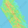 Mappa topografica Pulau Siberut, altitudine, rilievo