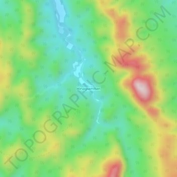 Mappa topografica Hinaguimitan, altitudine, rilievo