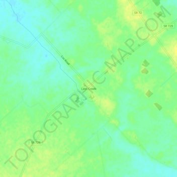 Mappa topografica Lees Creek, altitudine, rilievo