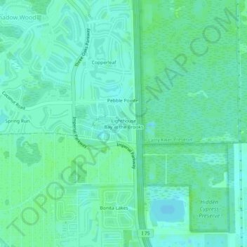 Mappa topografica Lighthouse Bay at the Brooks, altitudine, rilievo