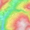 Mappa topografica Le Sauzier, altitudine, rilievo